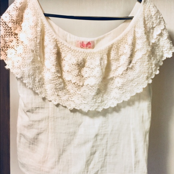 Off shoulder crocheted top - Picture 3 of 6